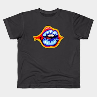 MULTICOLORED MOUTH KISS Kids T-Shirt